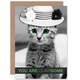 image 1 of Cute Hat Claw Awesome Cat Friendship Card