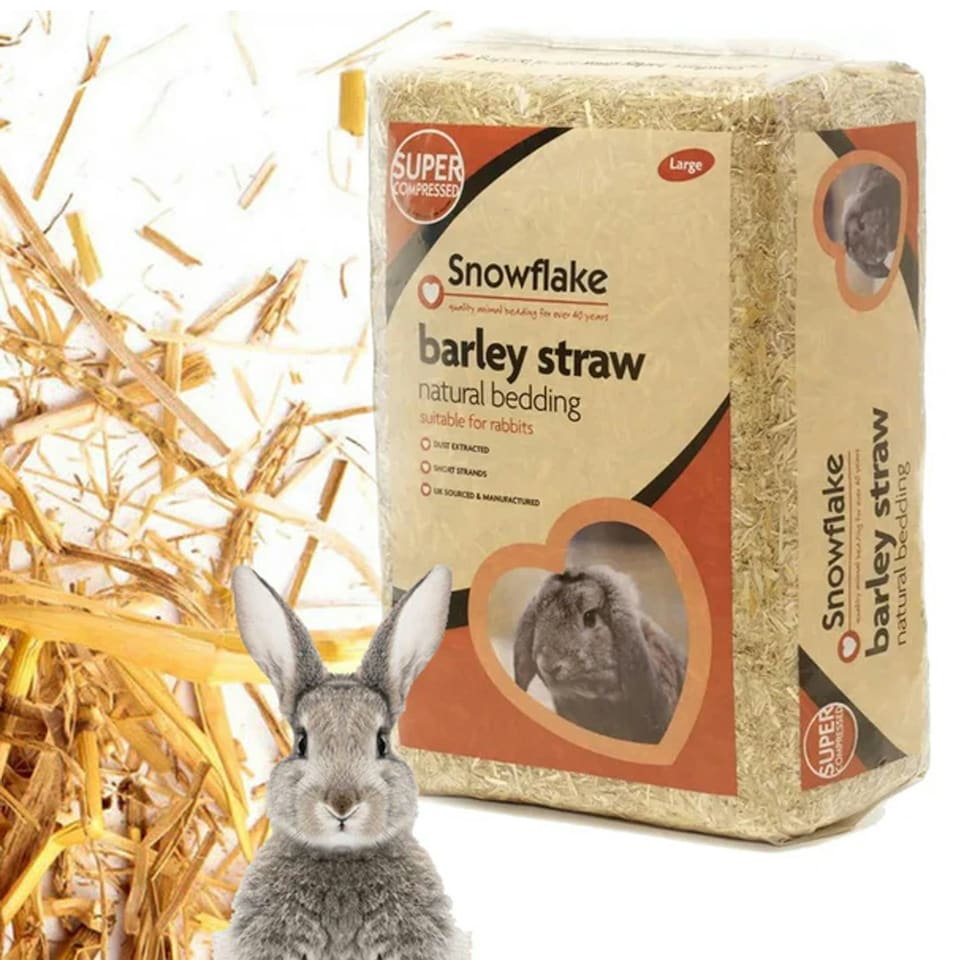 image 1 of 3 Bags 1.6kg Super Compressed Natural Soft Flake Barley Straw For Animal & Pet Bedding