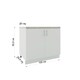 image 3 of JD Greta Adjustable Legs Kitchen Sink Unit 1000mm Cabinet With Doors - White Gloss With Worktop