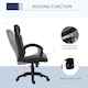 image 4 of Vinsetto PU Leather Racing Gaming Chair, Swivel Home Office Gamer Chair Gray