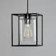 image 4 of BHS Hardy Cage Ceiling Pendant with Bubble Glass Shade | Black | Matte Black | 1