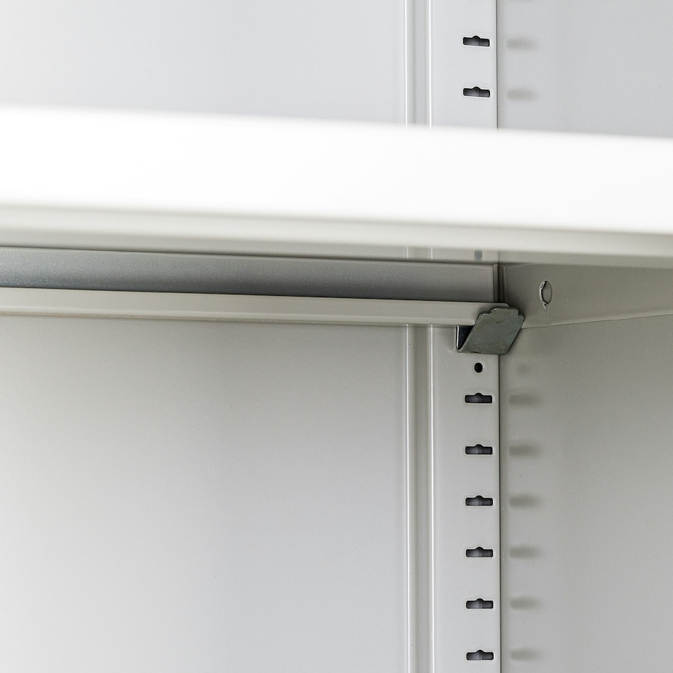 image 1 of Filing Cabinet Set - 5 height-adjustable shelves, lockable doors | Grey | grey | 40 x 90 x 180 cm | 2