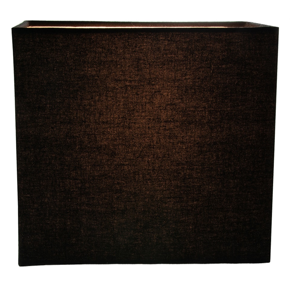 image 1 of Contemporary and Stylish Jet Black Linen Fabric Rectangular Lamp Shade | Black