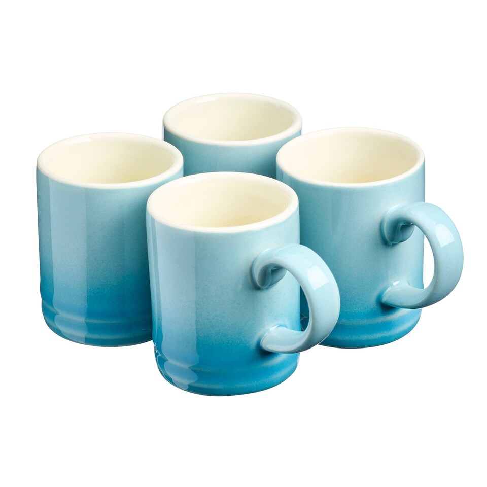 image 1 of Cooks Professional 4pc Espresso Cup Set - Stoneware Mini Mugs - 100ml | Blue | Blue