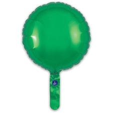 Green Round Air Fill Foil Balloon 23cm / 9 in - Pack of 5
