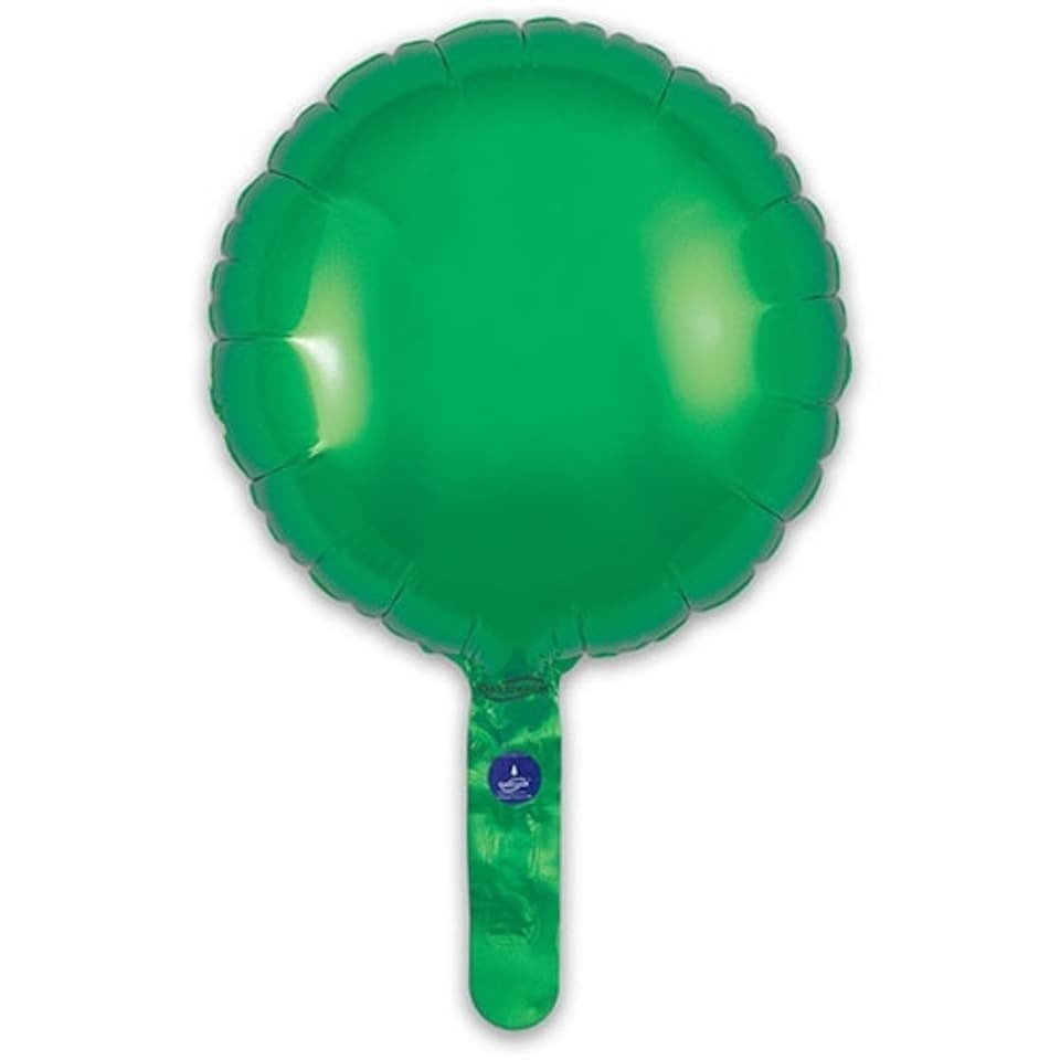 Green Round Air Fill Foil Balloon 23cm / 9 in - Pack of 5