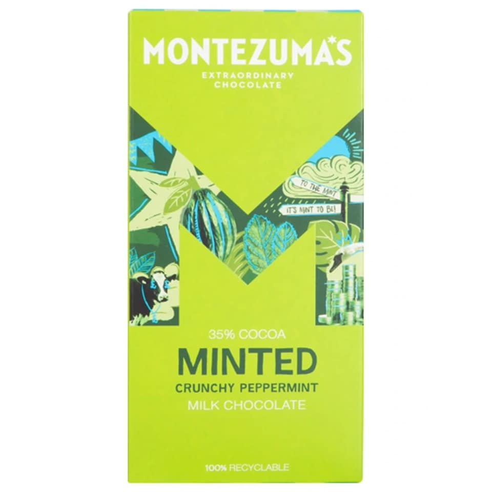 Milk Chocolate with Crunchy Peppermint 90g (Montezuma's)
