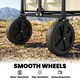 image 7 of Outsunny 95L Foldable Festival Trolley on Wheels | Brown | Black | 103L x 46.5W x 97H cm