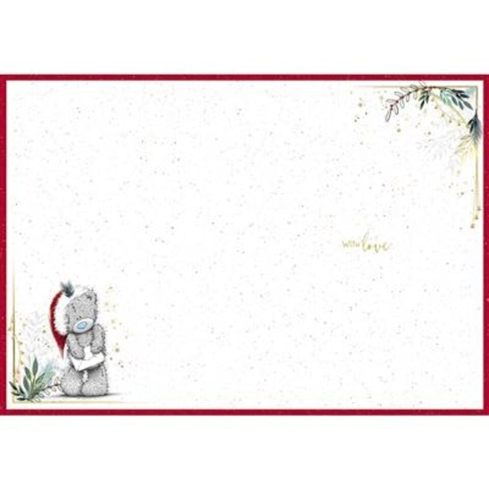 image 1 of Bear With Sign Post Open Christmas Card