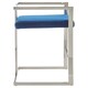 image 4 of Interiors by Premier Blue Velvet Bar Stool with Silver Frame Blue