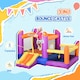 image 3 of Outsunny Bouncy Castle with Slide Pool House Inflatable w/ Blower Multi-color
