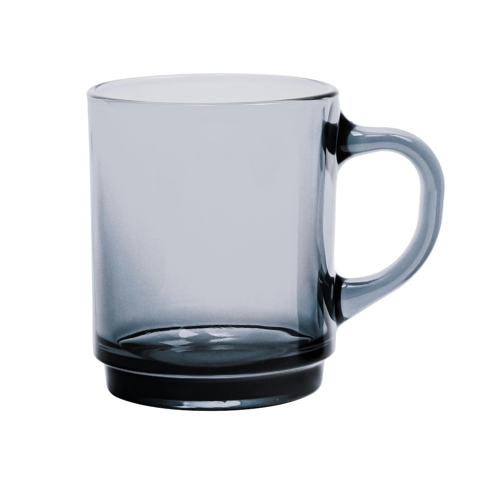 image 1 of Duralex Versailles Glass Coffee Mugs - 260ml - Grey - Pack of 6 Grey