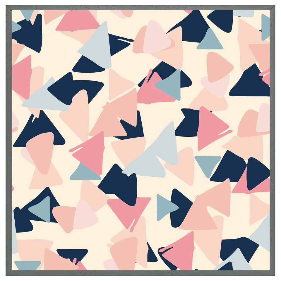 image 1 of Pastel coloured triangles (Picutre Frame) Brown | M