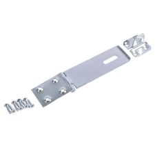 Blackspur Heavy-Duty Steel Safety Hasp & Staple - 100mm - Zinc | Silver | Zinc