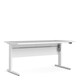 image 1 of Prima Desk 150cm in White with Height Adjustable Legs with Electric Control in White