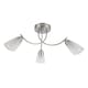 image 4 of COSYLYTE Hallie Bathroom Light 3 Classic Glass Ceiling Light - Brushed Nickel | Silver | Brushed Nickel | 1