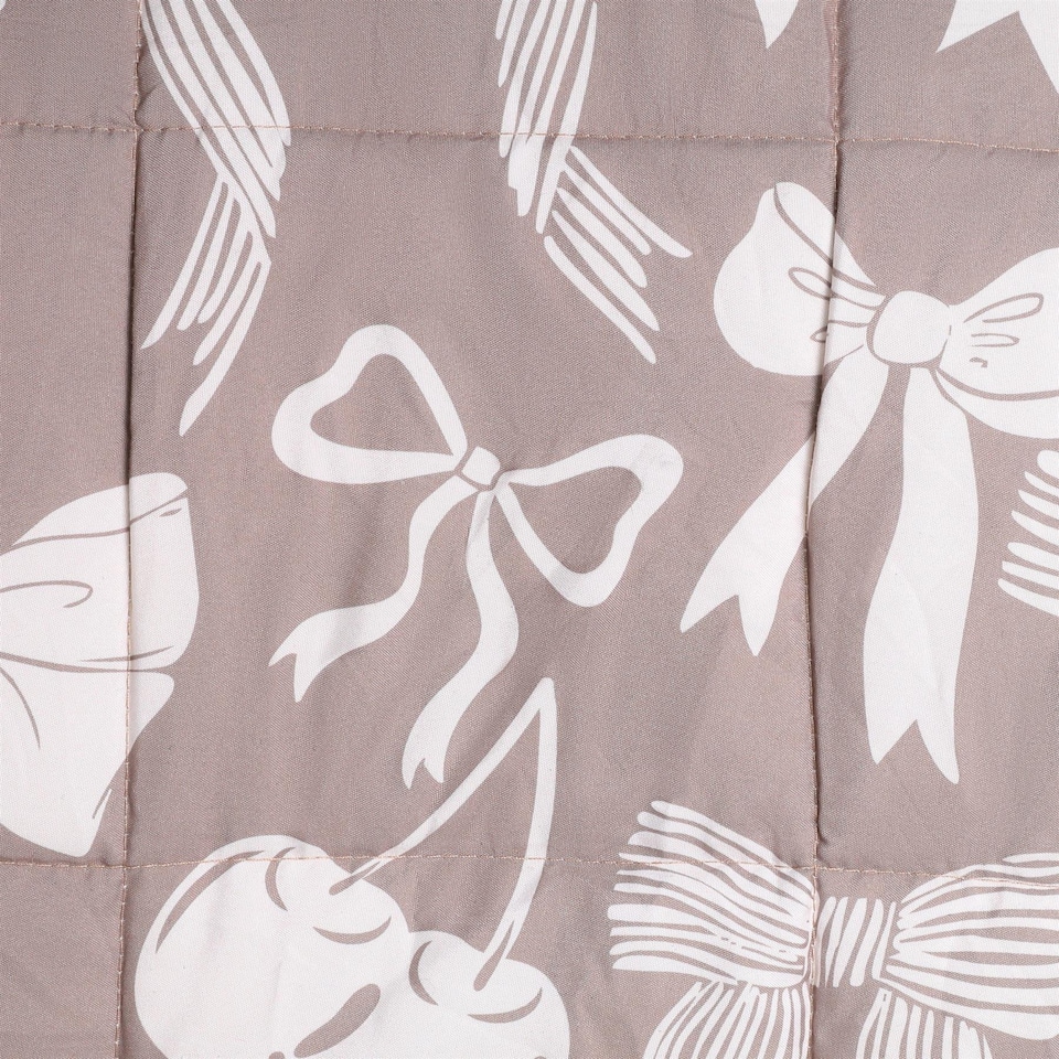 image 1 of OHS Bow Print 8kg Sensory Weighted Blanket Sleep Therapy