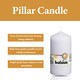 image 2 of Bolsius White Pillar Candle 13cm Decorative Unscented Home Decor Ambient Candle