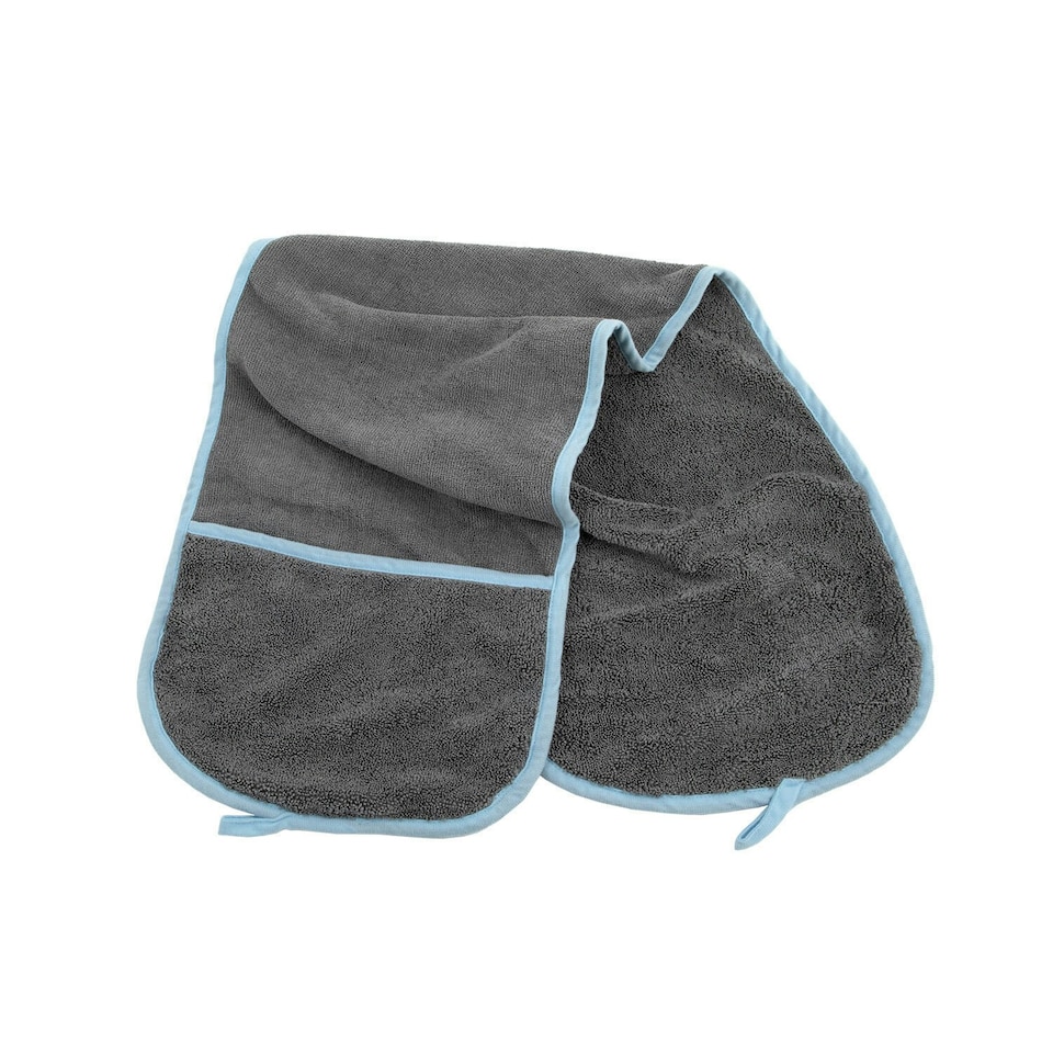 Furrish Microfleece Dog Towel - Black/Blue - One Size