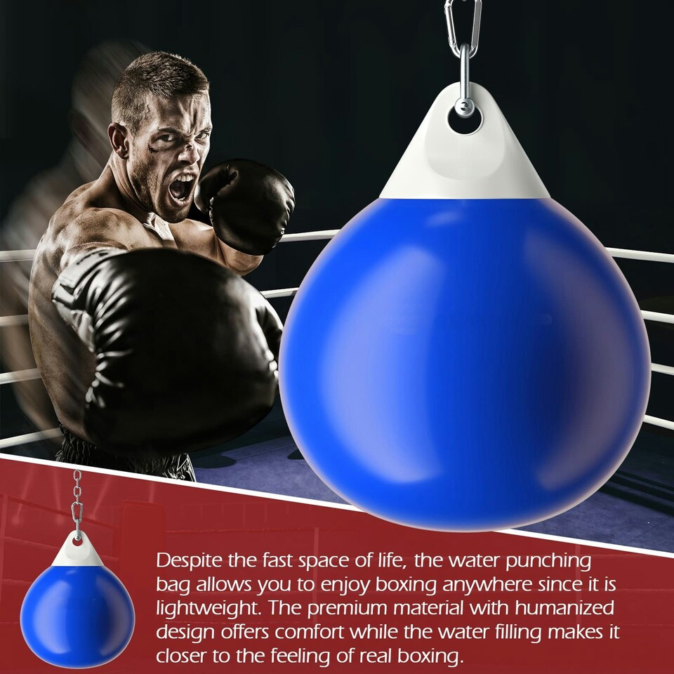 image 1 of COSTWAY 18 Inch Water Punching Bag 50 kg Heavy Bag Blue Blue