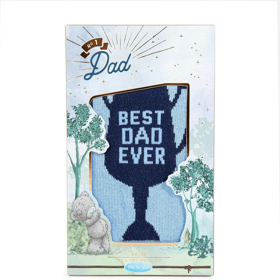 image 1 of Me to You Tatty Teddy Father's Day 'Best Dad Ever' socks