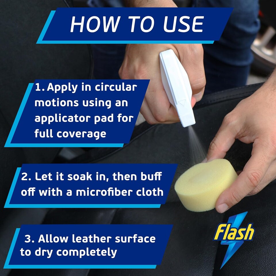 image 1 of Flash Car Care Leather Protector Spray 2 x 500ml