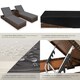 image 5 of Sun Lounger Set - 2 loungers, 1 side table, aluminium frame, adjustable backrest, rain cover | Brown | brown | 1