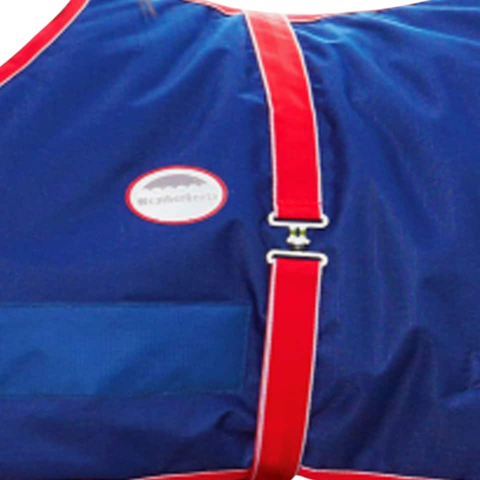 image 1 of Weatherbeeta 1200d Foal Standard Neck Rug - Navy/Red/White - 4 ft