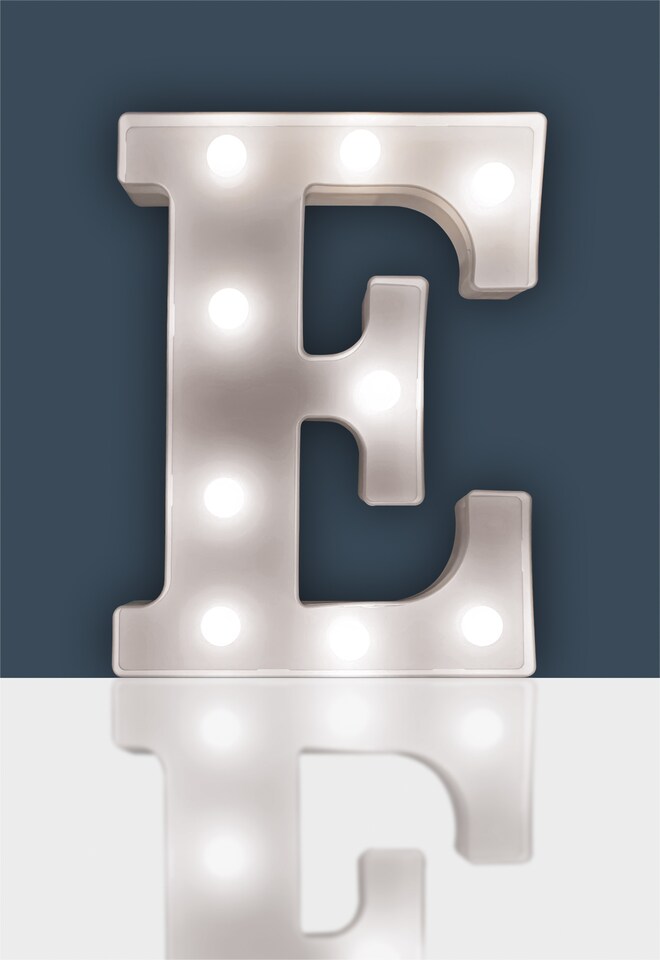 image 1 of St Helens Battery Operated 3D LED Letter E Light
