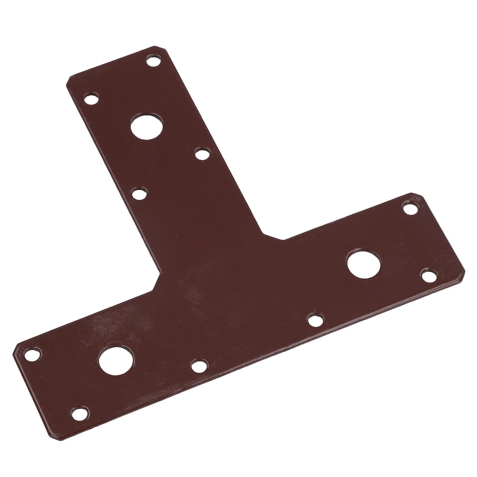 image 1 of T-Shape Bracket Brace Fastener Plate 150 x 90 x 37mm Joist Joiner Mending 20PK