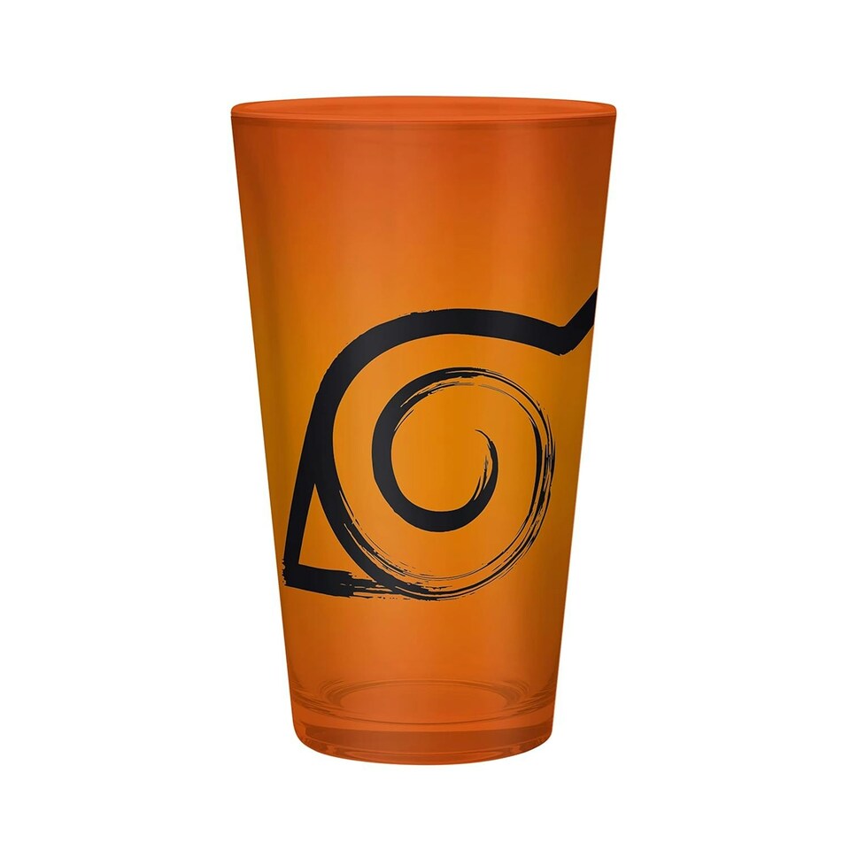 image 1 of Naruto: Shippuden Konoha Symbol Glass - Brown/Black - One Size