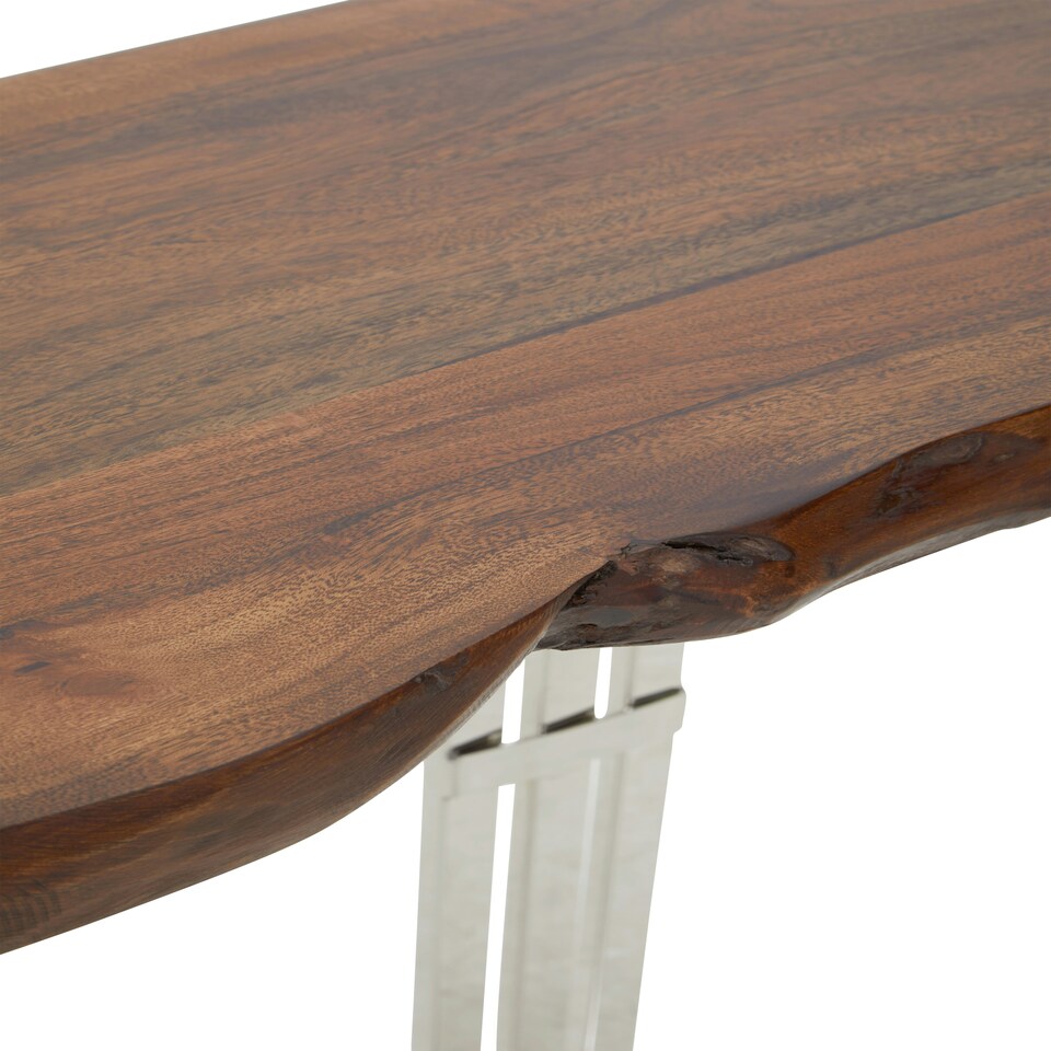 image 1 of Interiors by Premier Natural And Silver Console Table Brown