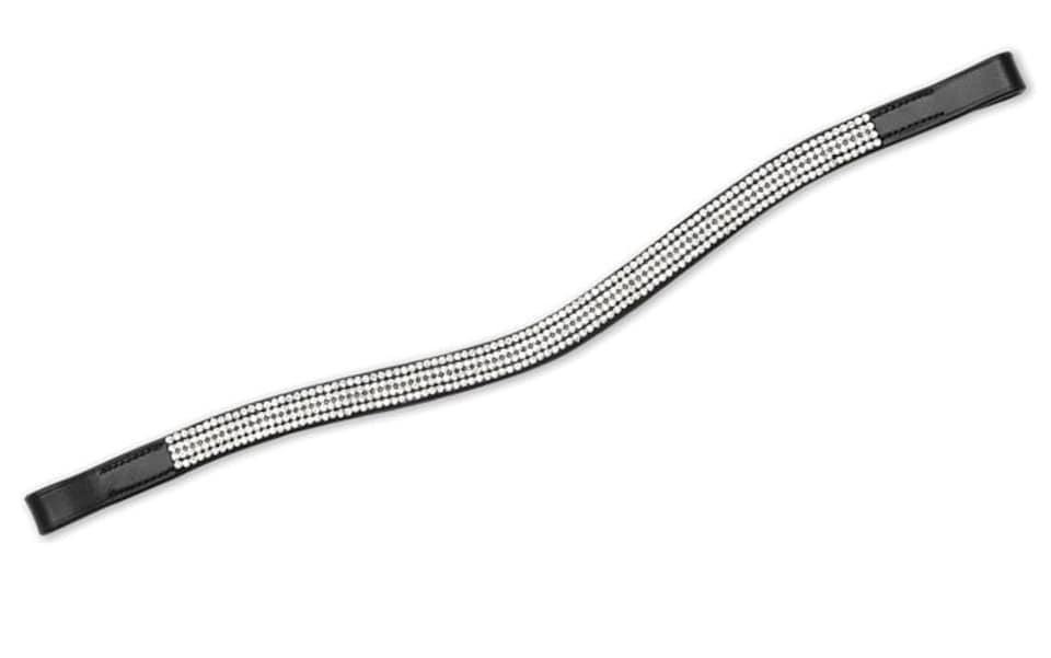 image 1 of Shires Aviemore Small Diamante Browband | Black | Size: X-Full
Colour: Black