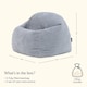 image 6 of Kids High Rest Beanbag Corduroy Light Grey | Grey | Grey | 1