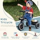 image 3 of AIYAPLAY Kids Trike, Toddler Tricycle for 2 to 5 Years, with Adjustable Seat, Pedal, Front Rear Baskets, 3 Wheels Kids Bike Gift for Boys and Girls, Black