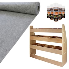 11sqm Smoke Van Lining, Glue & Citroen Berlingo Rack | Grey