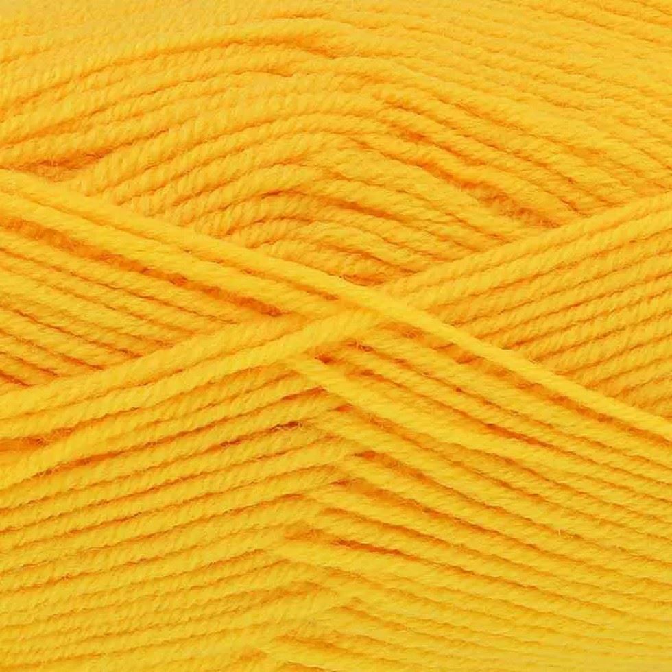 King Cole Yellow Luxury Merino DK Yarn (Value Pack 12 x 50g Balls) For Crochet, Knitting - 140m per ball