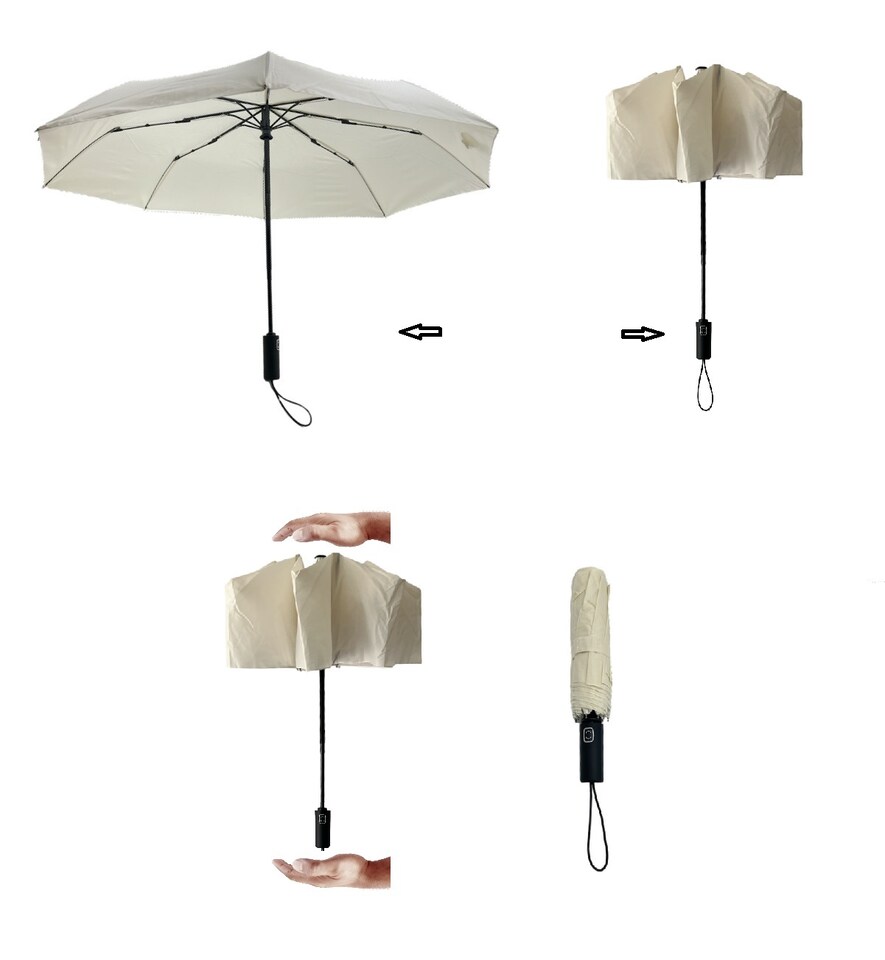 image 1 of S&d,Travel Umbrella Auto Open Close Compact Lightweight Strong Easy to Carry for Men and Women - Beige