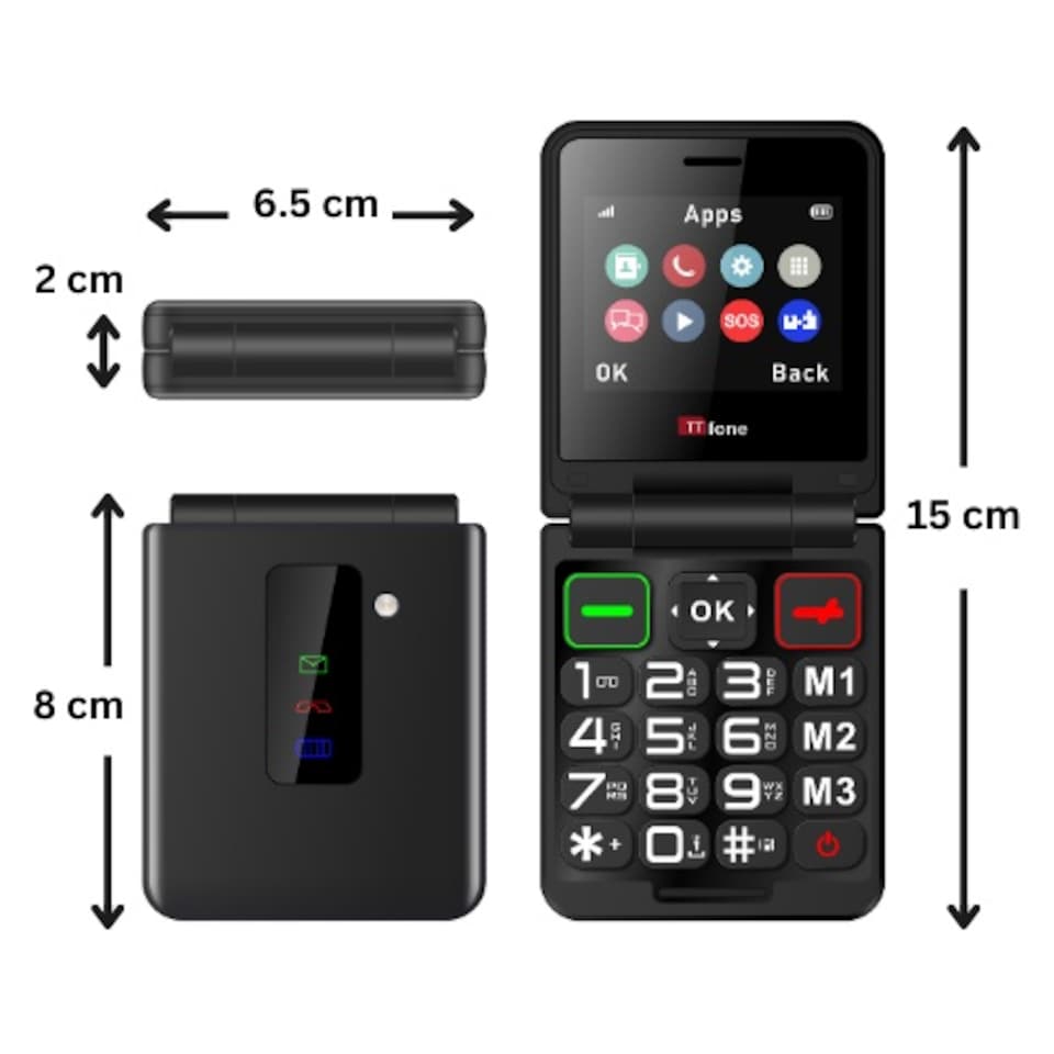 image 1 of TTfone TT660 Flip Mobile Phone - EE Pay as you go