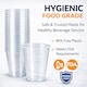 image 4 of Hero Disposable Half Pint Cups Polypropylene Tumblers Plastic Cups, Food Grade Cold Drink Cups with Rolled Rim, UKCA Marked, Lined Accurate Half Pint Measures, Recyclable Clear Party Cups | Clear | Clear | 50