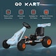 image 4 of HOMCOM Child's Pedal Go Kart Manual Car w/ Brake Gears Steering Wheel Seat Blue