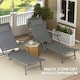 image 5 of Outsunny Set of 2 Garden Sun Loungers, Folding Chaise Lounge Chairs, Black 