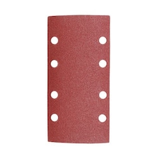 Timco - 1/3 Sanding Sheets - 80 Grit - Red - Punched (Size 93 x 185mm - 5 Pieces)