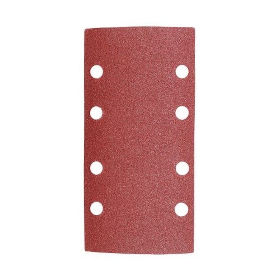 image 1 of Timco - 1/3 Sanding Sheets - 80 Grit - Red - Punched (Size 93 x 185mm - 5 Pieces)