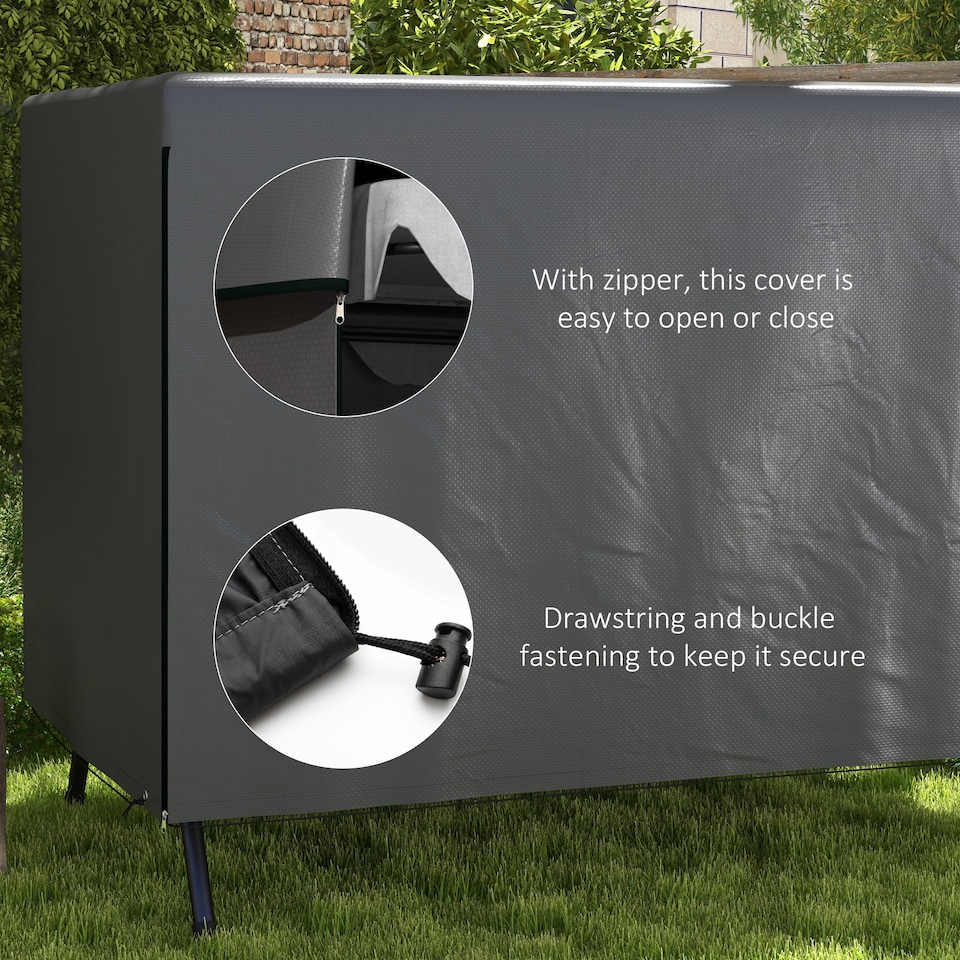 image 1 of Outsunny Patio Swing Chair Cover Garden Furniture Protector 215x155x150cm Grey | Grey | Dark Grey