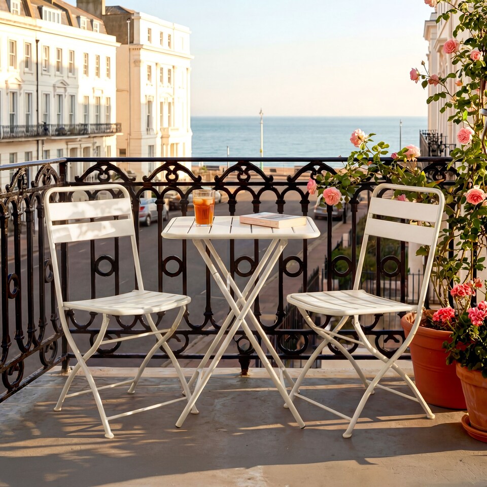 image 1 of Colourways Vibrant Folding Patio or Balcony Set - Beige