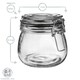 image 3 of Argon Tableware Glass Storage Jars with Labels - 500ml - Orange Seal - Pack of 6