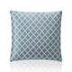 image 1 of Two Tone Geometric Jacquard 45cm x 45cm Teal Cushion Set of 4 | Blue | White | 45cm x 45cm x 10cm | 4