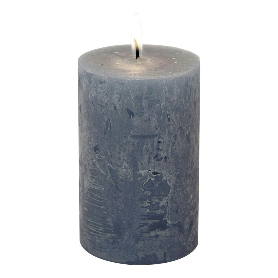 IHR Pillar Candle Small Solid Colour Unscented 11cm Blue