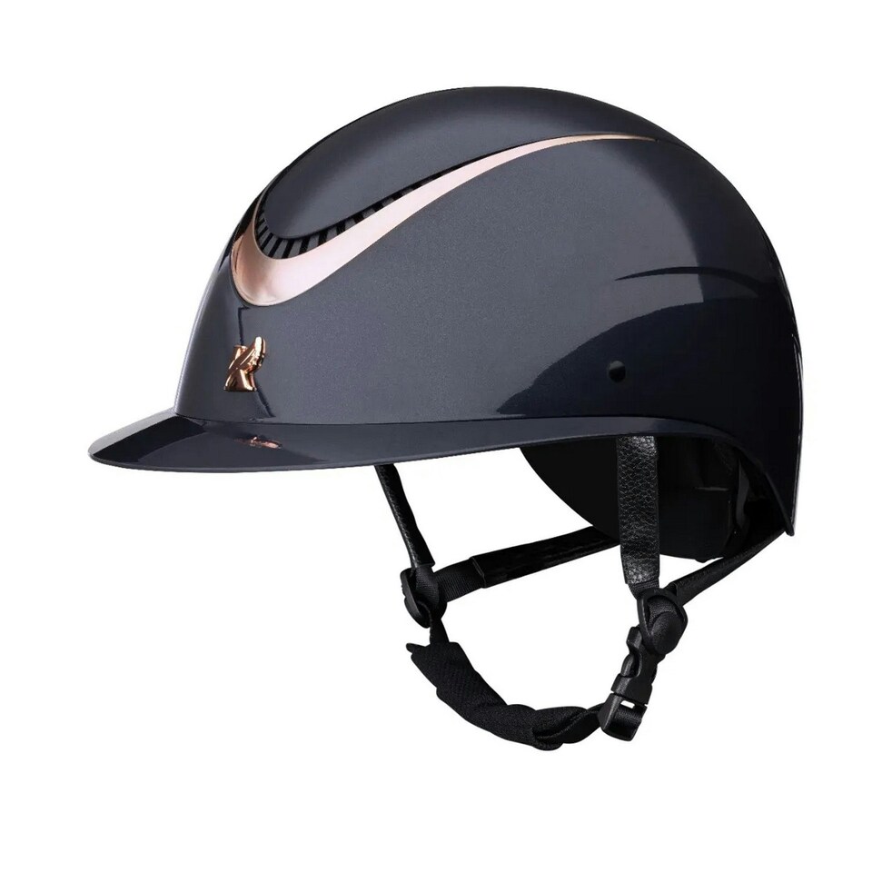 image 1 of Karben Unisex Adult Alina Ellipse Riding Hat - Black/Gunmetal Grey - 52cm - 54cm | Black | 52-54cm